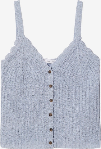 MANGO Knitted Top 'Tila' in Blue: front
