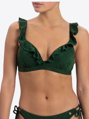 Beachlife Triangle Bikini Top in Green