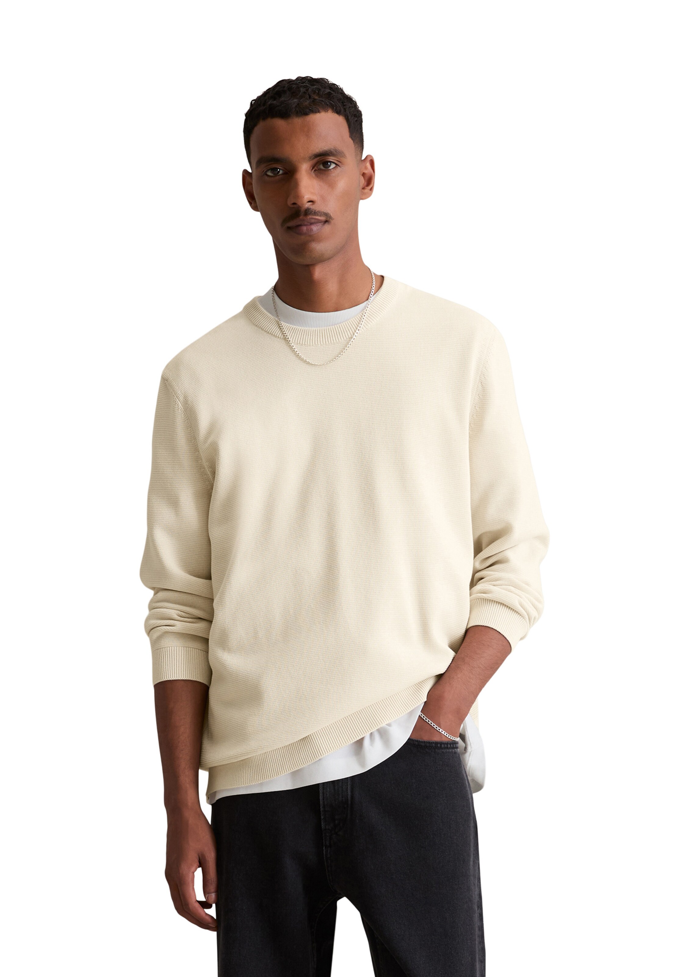 Marc O'Polo DENIM Trui in Beige: voorkant