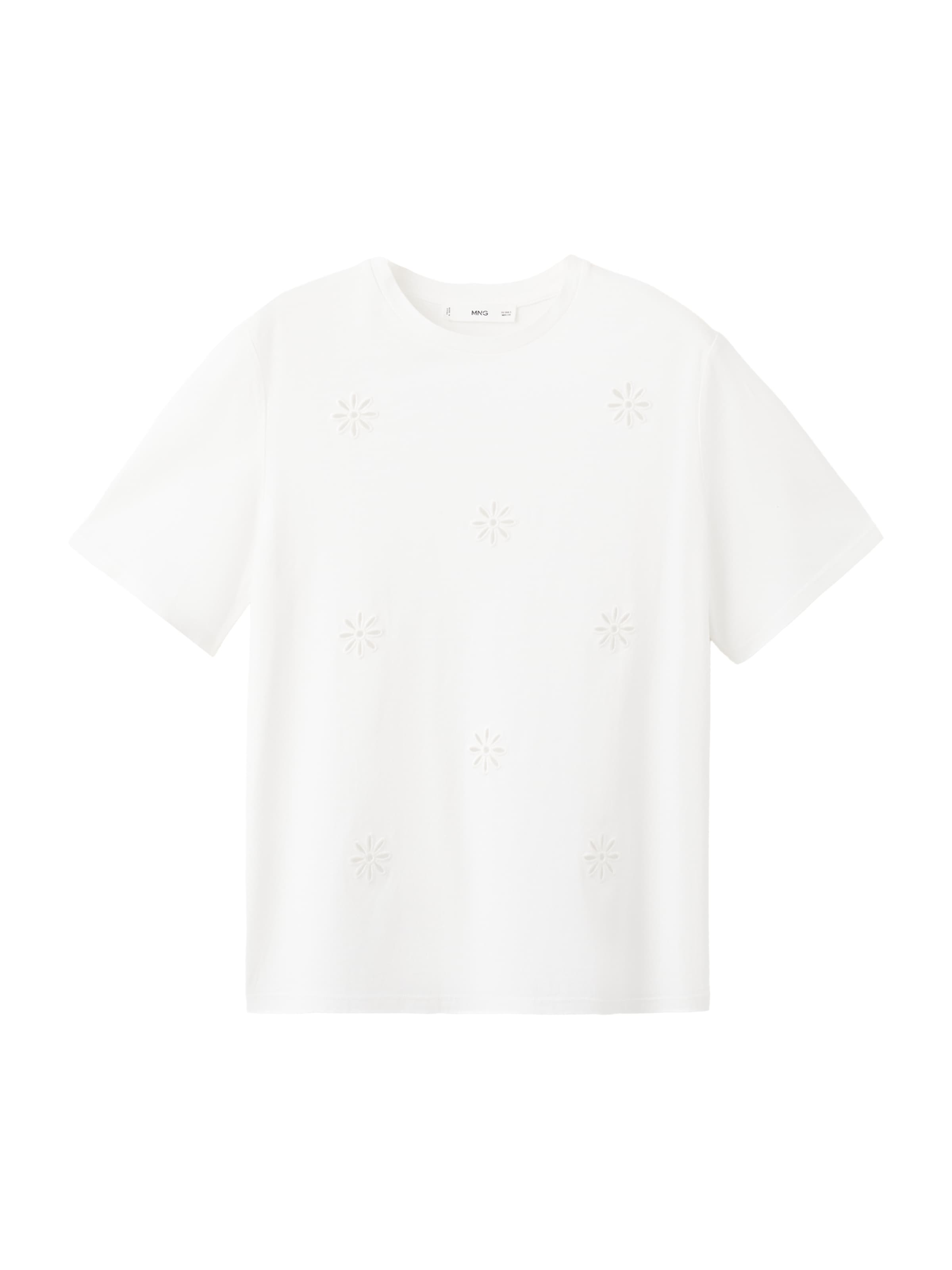 MANGO Tričko 'FLORI' - Biela: predná strana