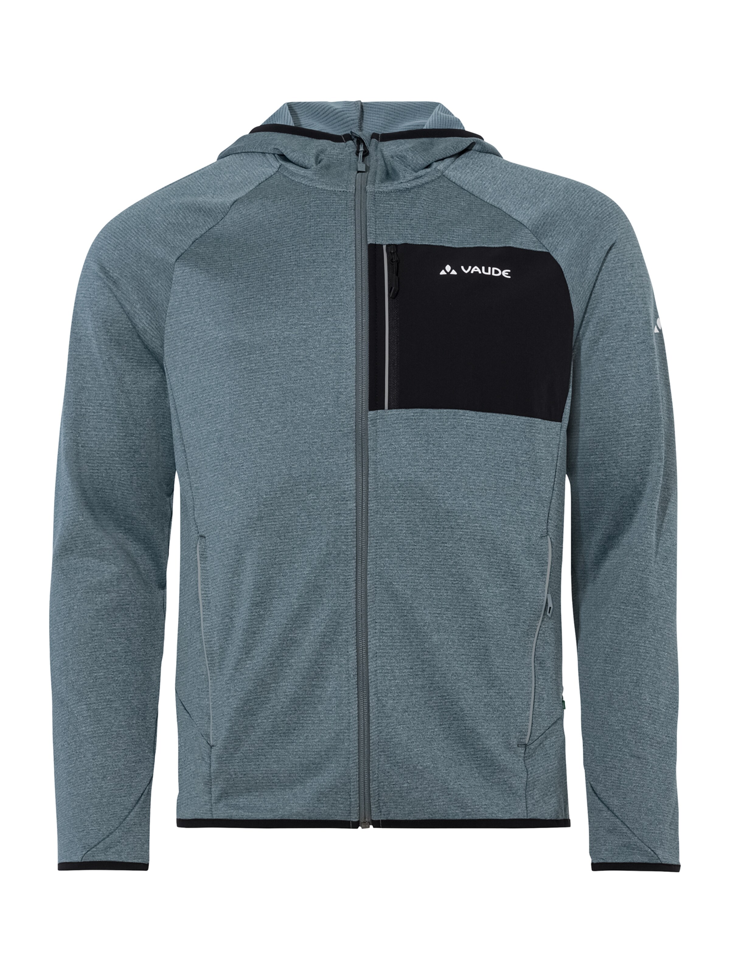 VAUDE Athletic fleece jacket 'Tekoa II' in Grey: front