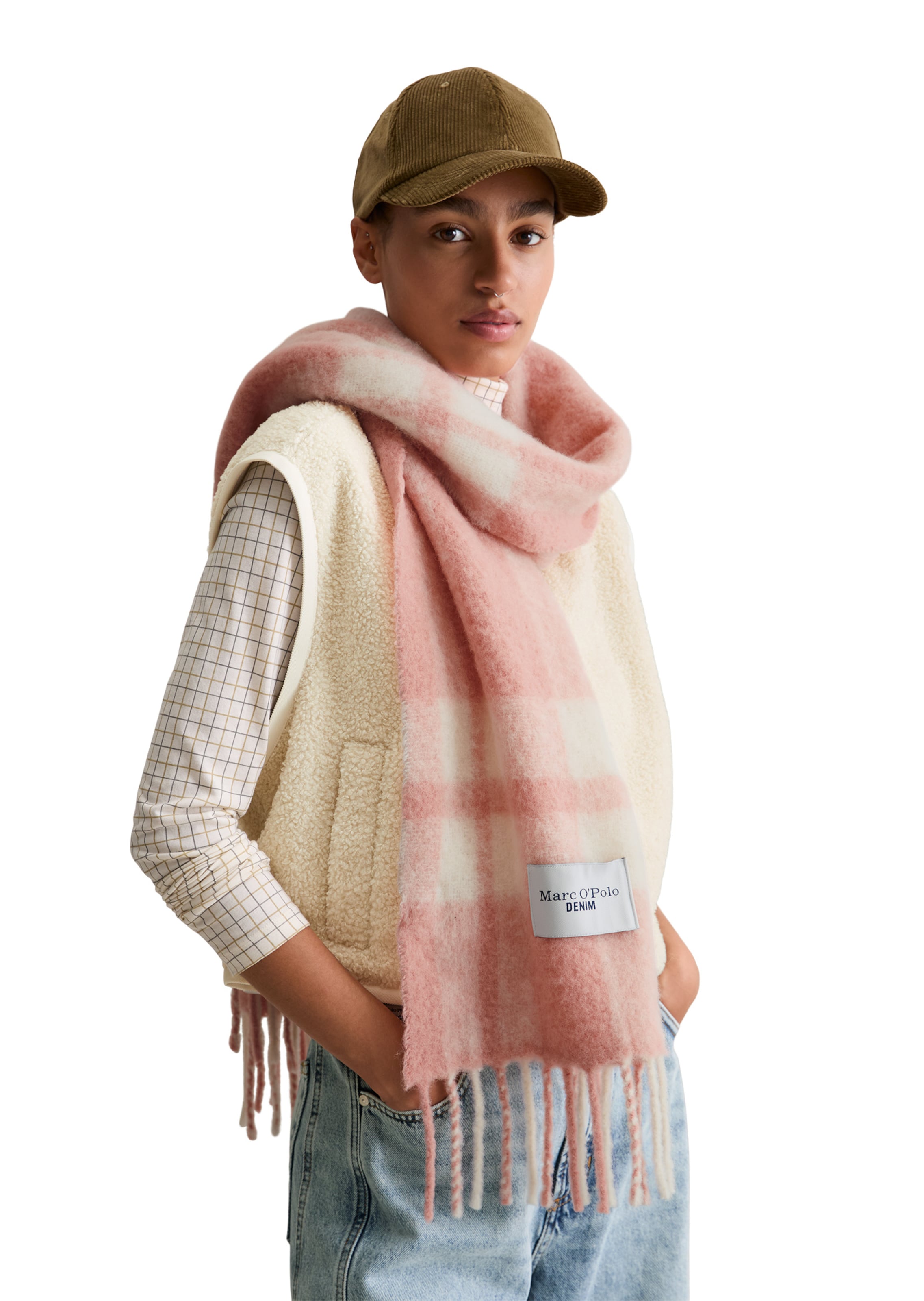 Marc O'Polo DENIM Scarf in Pink: front