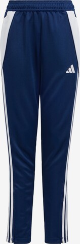 Coupe slim Pantalon de sport 'Tiro 24' ADIDAS PERFORMANCE en bleu : devant