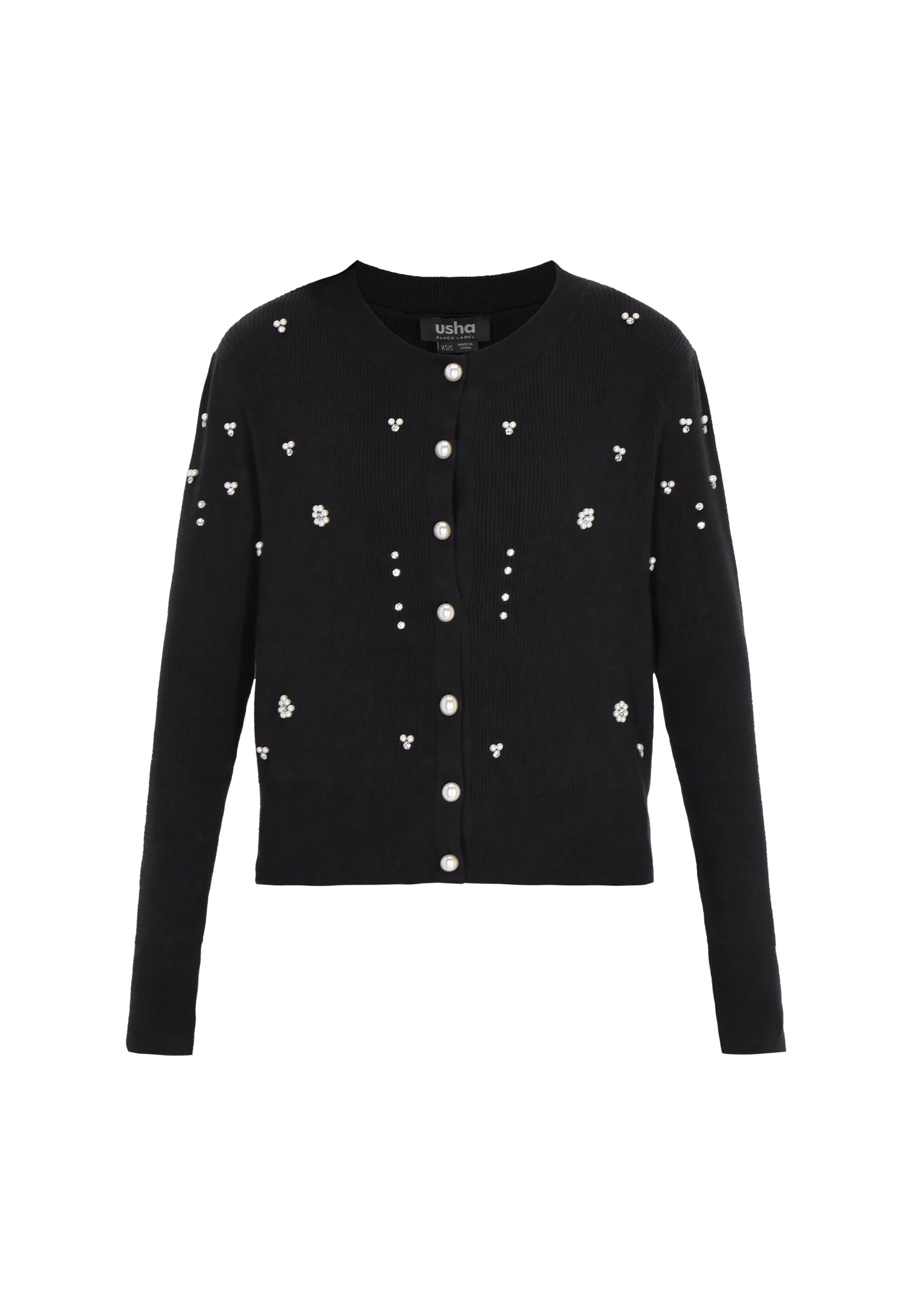 usha BLACK LABEL - Cárdigan en negro: frente