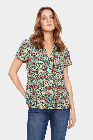 SAINT TROPEZ - Blusa 'Nitta' em mistura de cores: frente