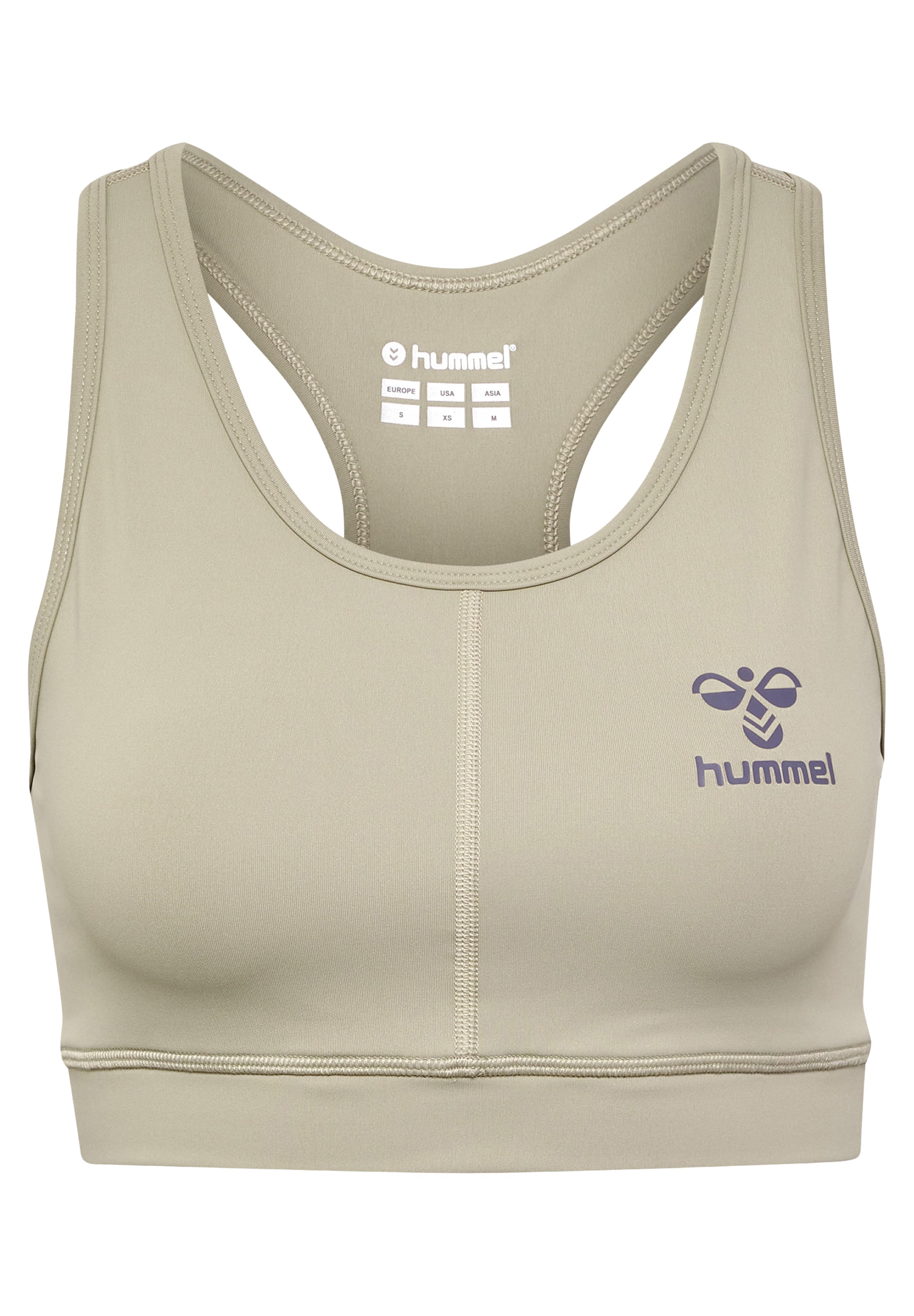 Hummel Bustier Sport bh 'Sprint' in Beige: voorkant