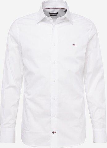 Coupe regular Chemise business 'FLEX' TOMMY HILFIGER en blanc : devant