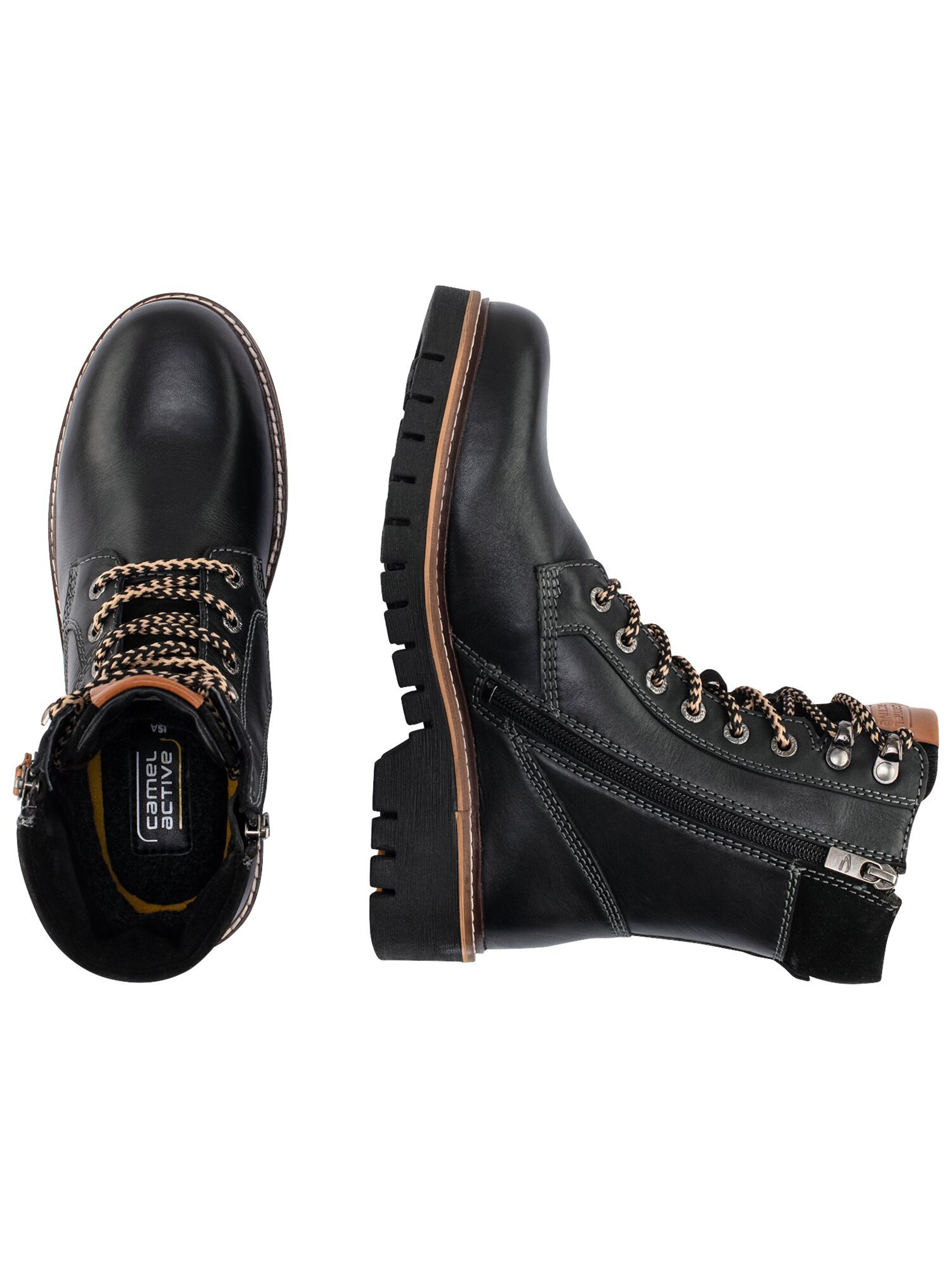 CAMEL ACTIVE Lace-Up Boots in Black