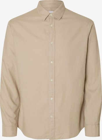 Camicia 'SLHOWEN' di SELECTED in beige: frontale