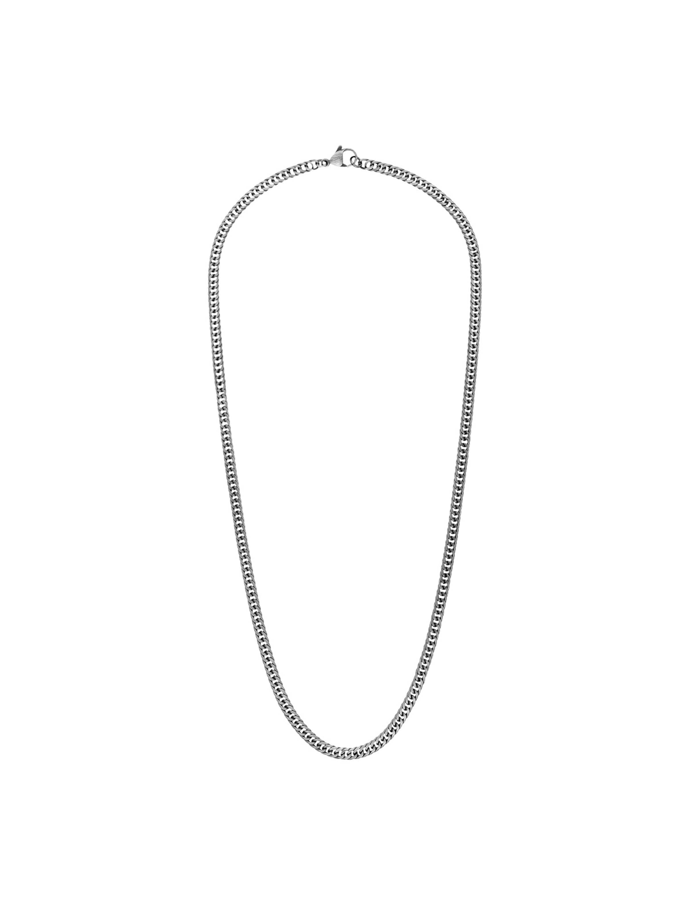Lucardi Kette 'Coole Basics' in Silber: Vorderseite