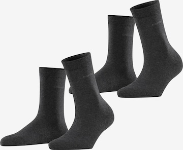 ESPRIT Socken 'Basic Easy 2-Pack' in Grau: Vorderseite