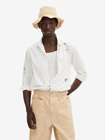 Desigual Regular fit Overhemd in Wit: voorkant