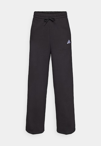 ADIDAS SPORTSWEAR Wide leg Παντελόνι φόρμας '3-Stripes Fleece Wide' σε μαύρο