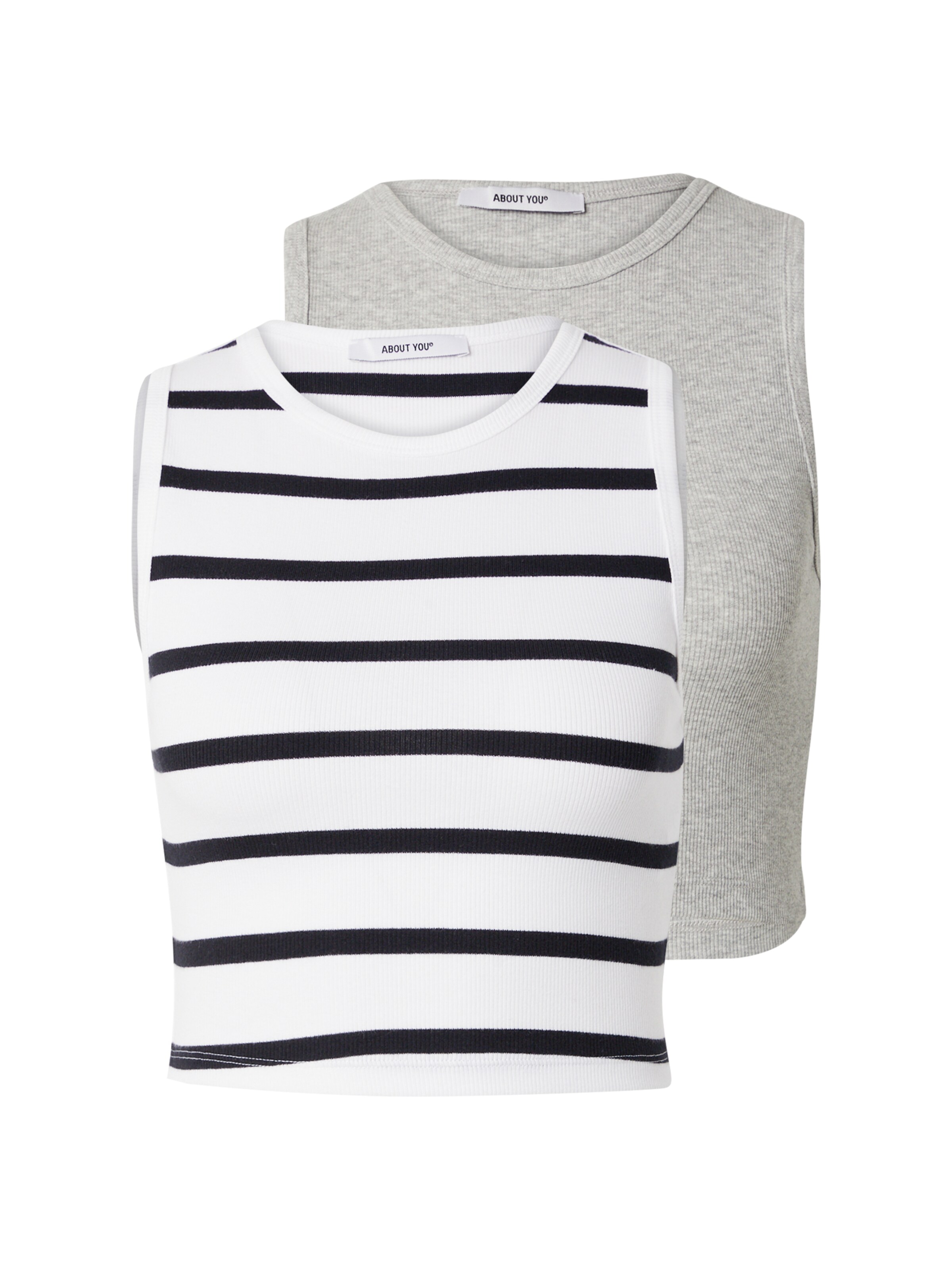 ABOUT YOU Toppi 'Dita' värissä musta / offwhite, Tuotenäkymä