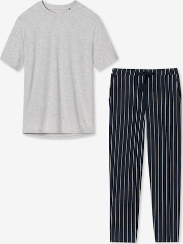 SCHIESSER Pyjama 'Organic Cotton' in Grau: Vorderseite