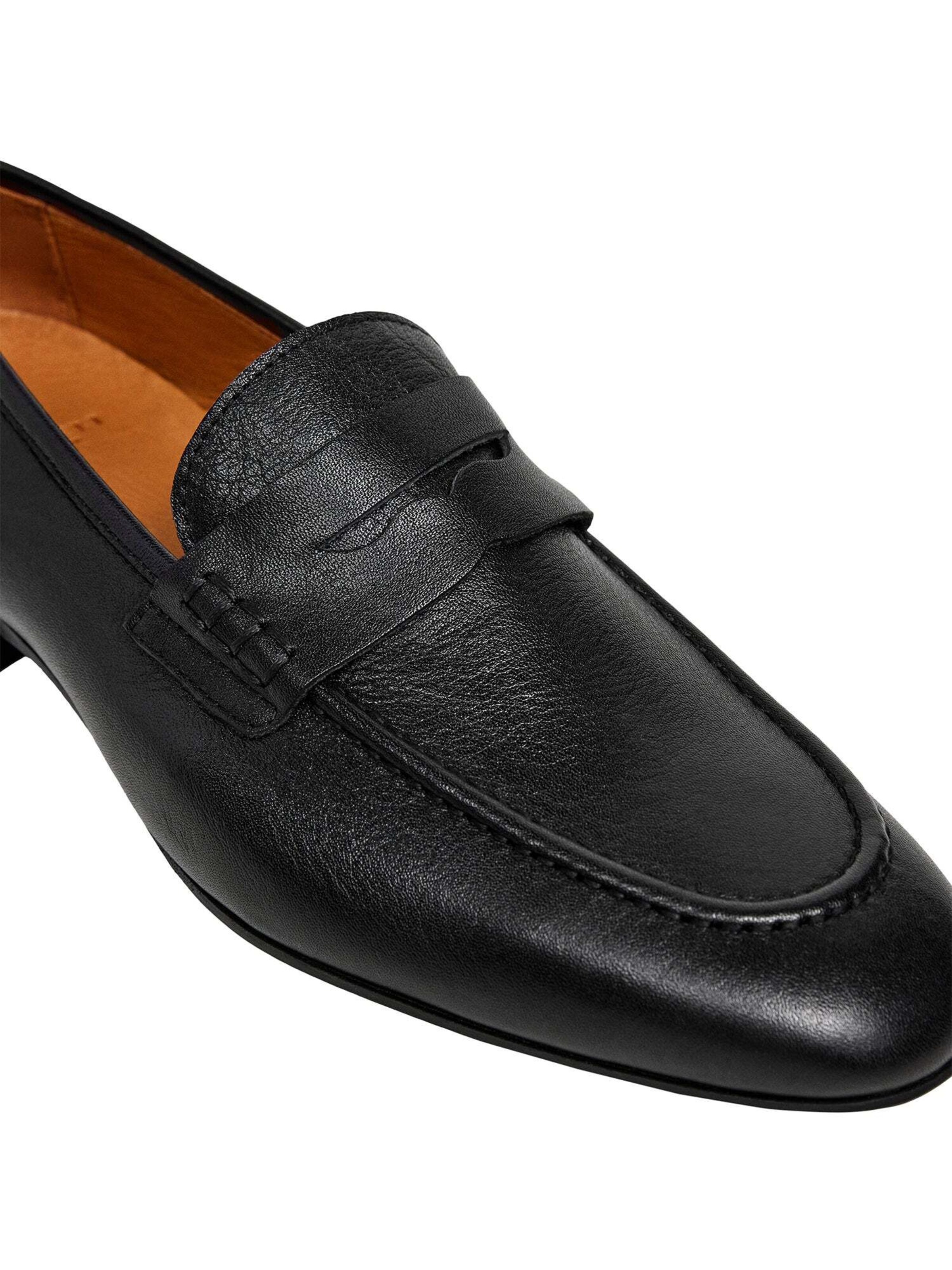 Hackett London Slipper 'Regal Saddle' in Schwarz