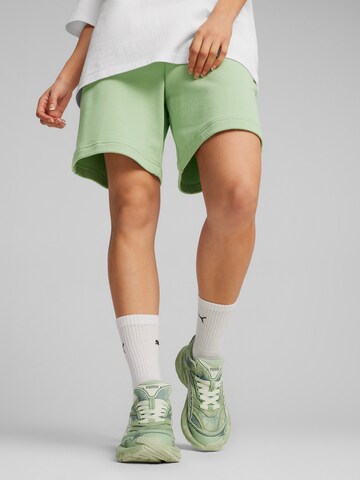 PUMA tavaline Püksid 'BETTER CLASSICS', värv roheline