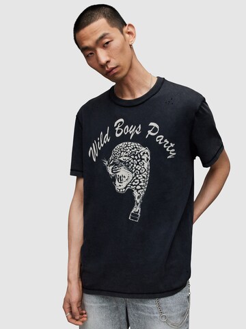 AllSaints - Camisa 'WILD BOYS' em preto: frente