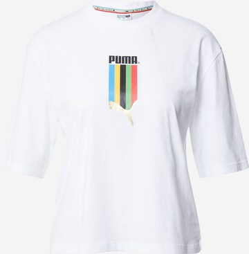 T-shirt PUMA en blanc : devant