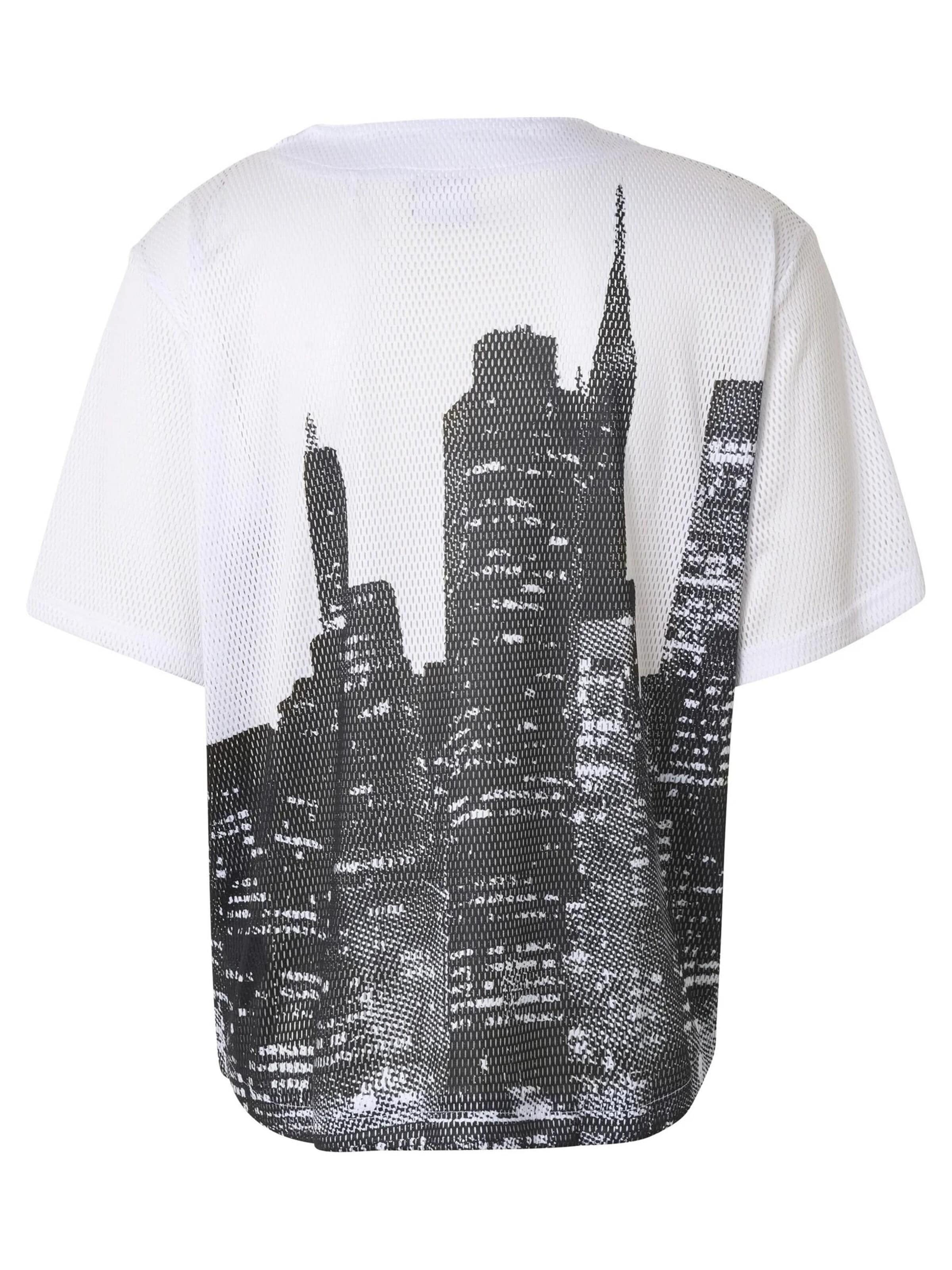 Karl Kani - Camiseta 'Camisa karl kani blanca signature mesh baseball shirt' en blanco