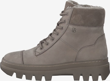 s.Oliver Lace-Up Ankle Boots in Grey