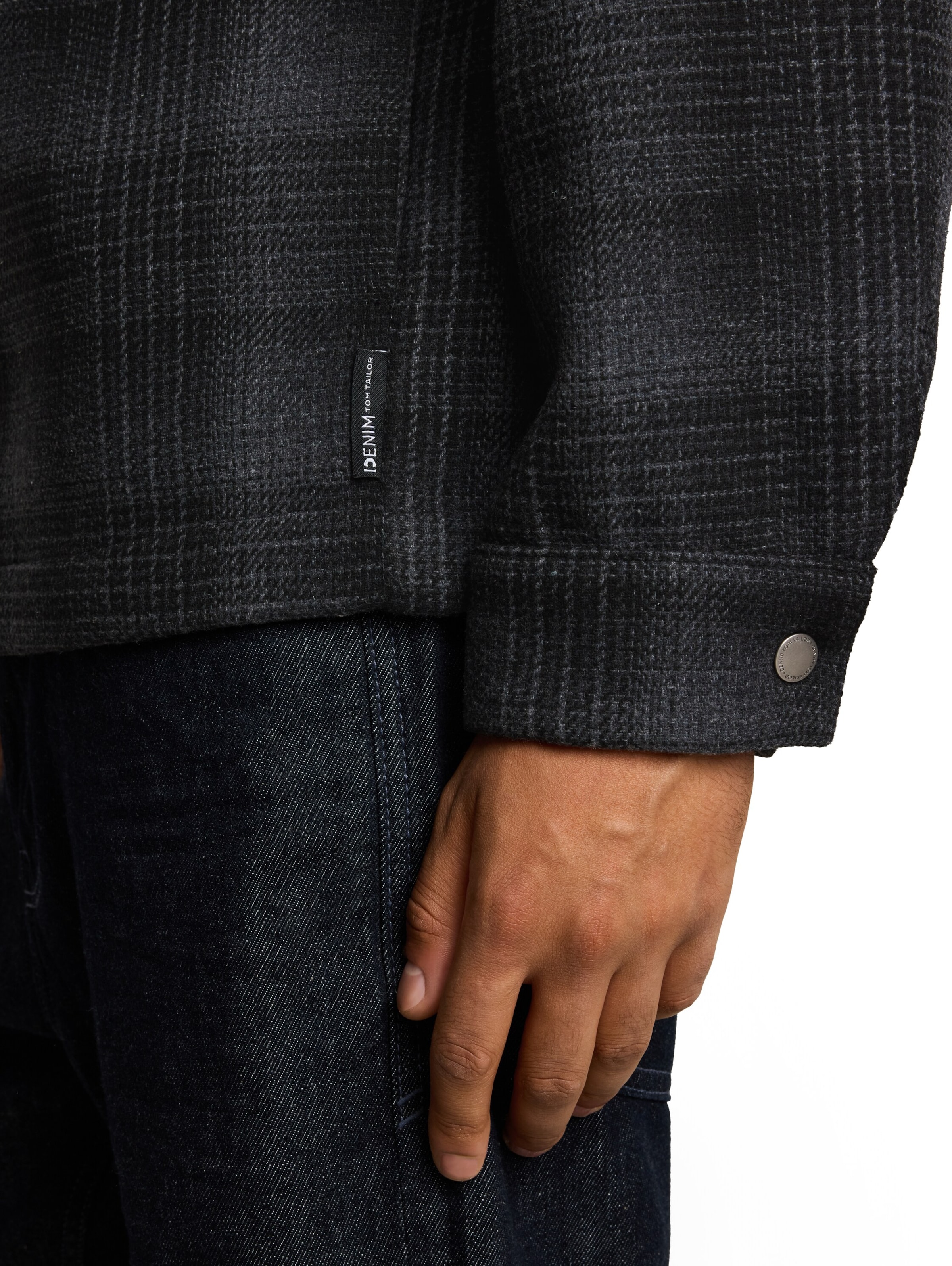 TOM TAILOR DENIM Jacke in Schwarz