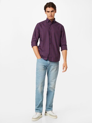 ETERNA Regular fit Button Up Shirt in Blue