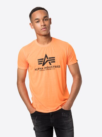 ALPHA INDUSTRIES T-Shirt in Orange: predná strana