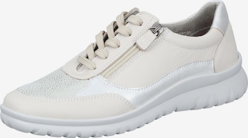 Comfortabel Schnürschuh in Beige: Vorderseite