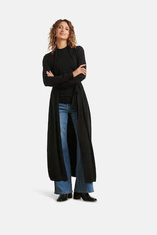 Smashed Lemon Gebreide mantel in Zwart