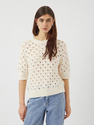 YAS Sweater 'YASMansa' in White: front