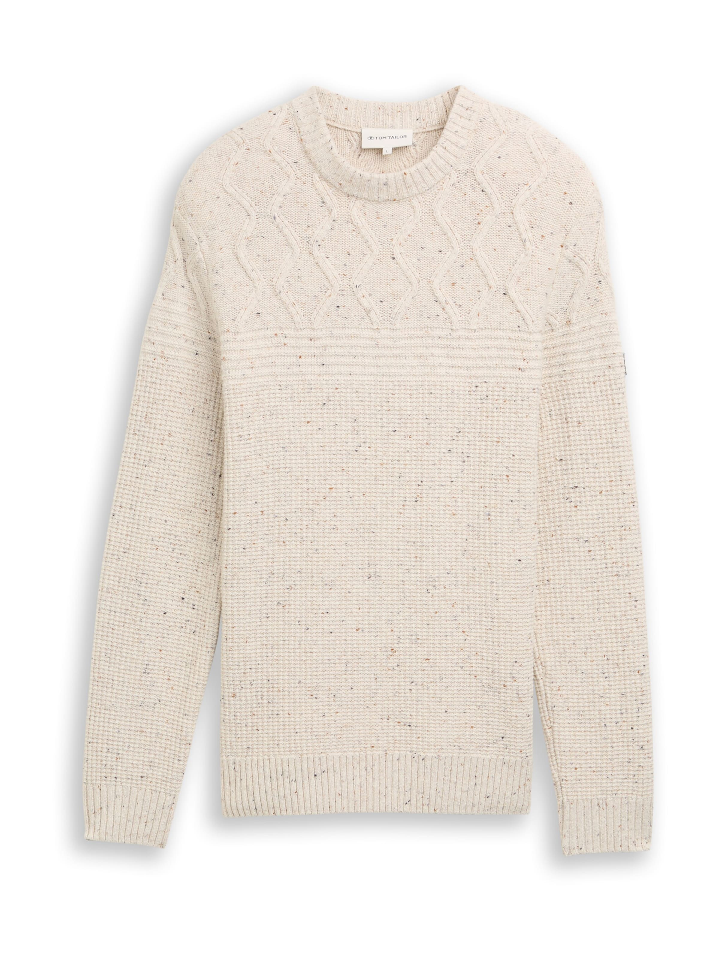 TOM TAILOR Kampsun, värv valge: eest vaates