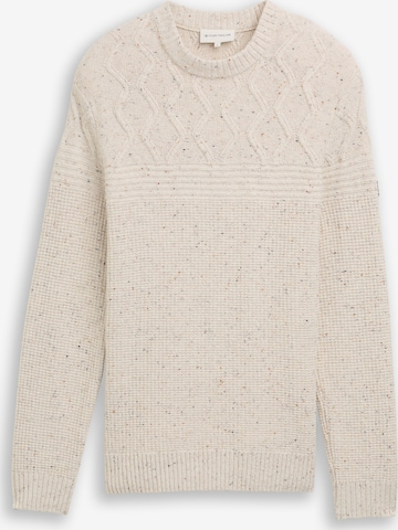 balta TOM TAILOR Megztinis: priekis