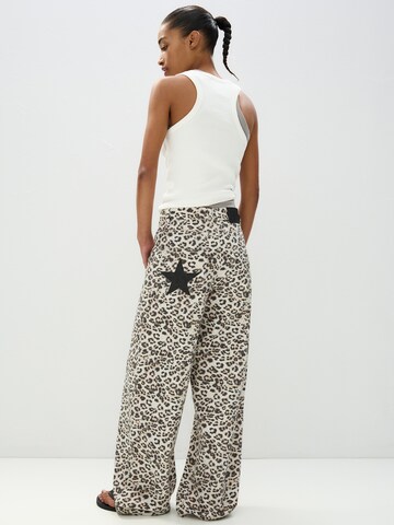 Wide Leg Jean Pull&Bear en marron