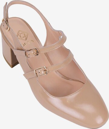 Desa Slingback pumps 'Schuhe mit Blockabsatz' in Beige: front