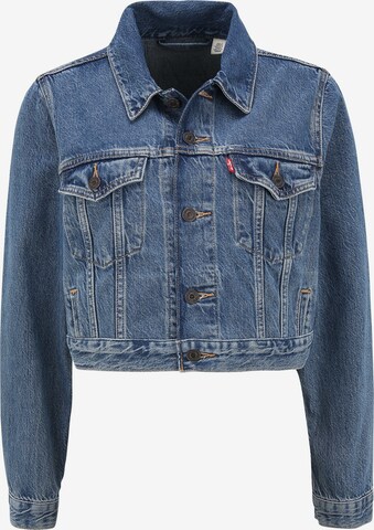 Levi's® Upcycling Jeansjacke 'Wavvyboi Design' in Blau: predná strana