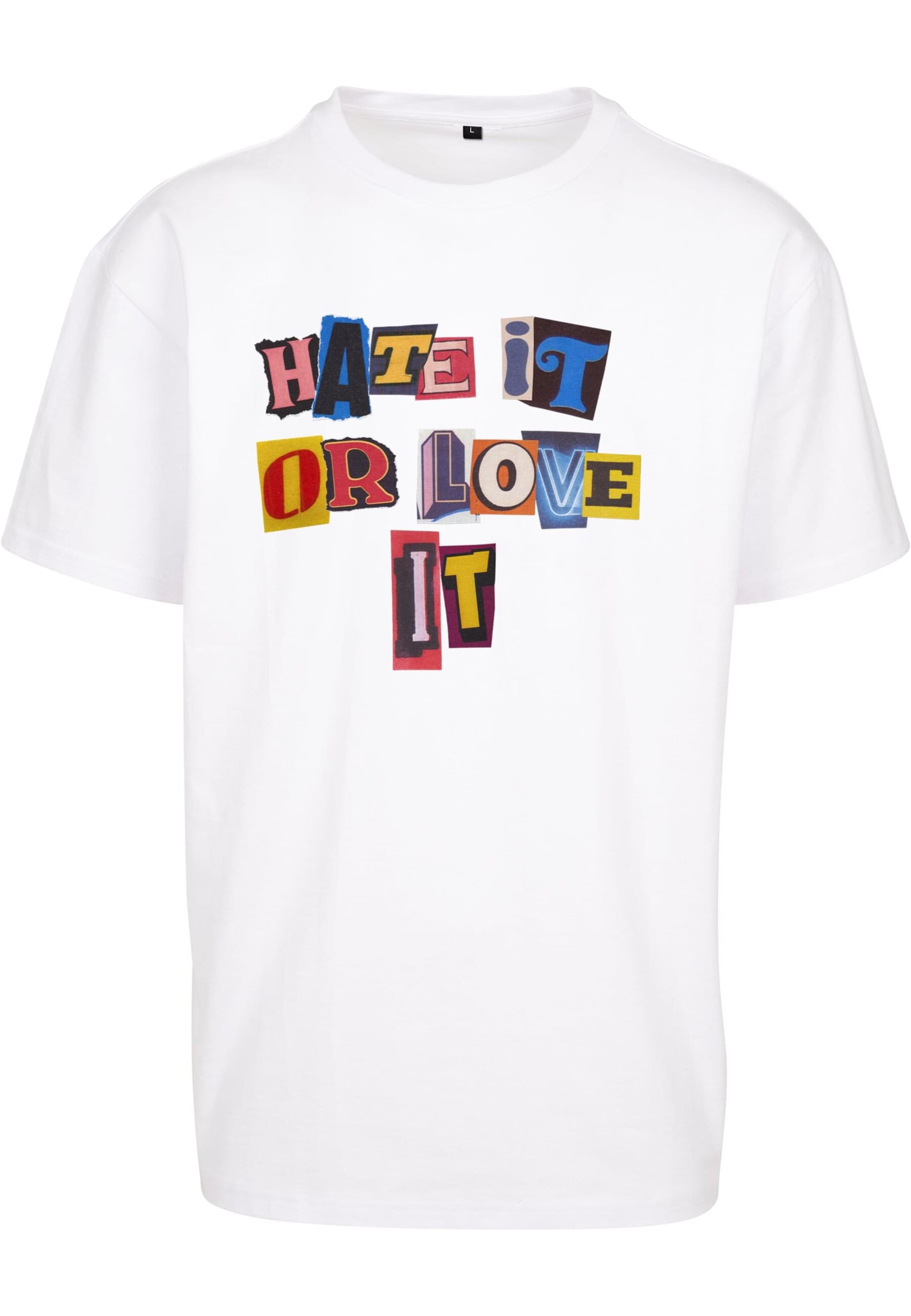 MT Upscale Shirt Hate it or Love it in White ABOUT YOU