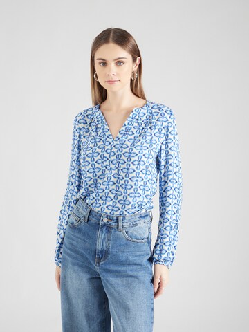 Cartoon Blouse in Blue: front