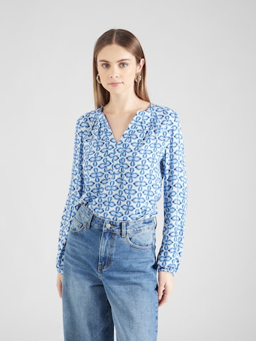 Cartoon Blouse in Blue: front