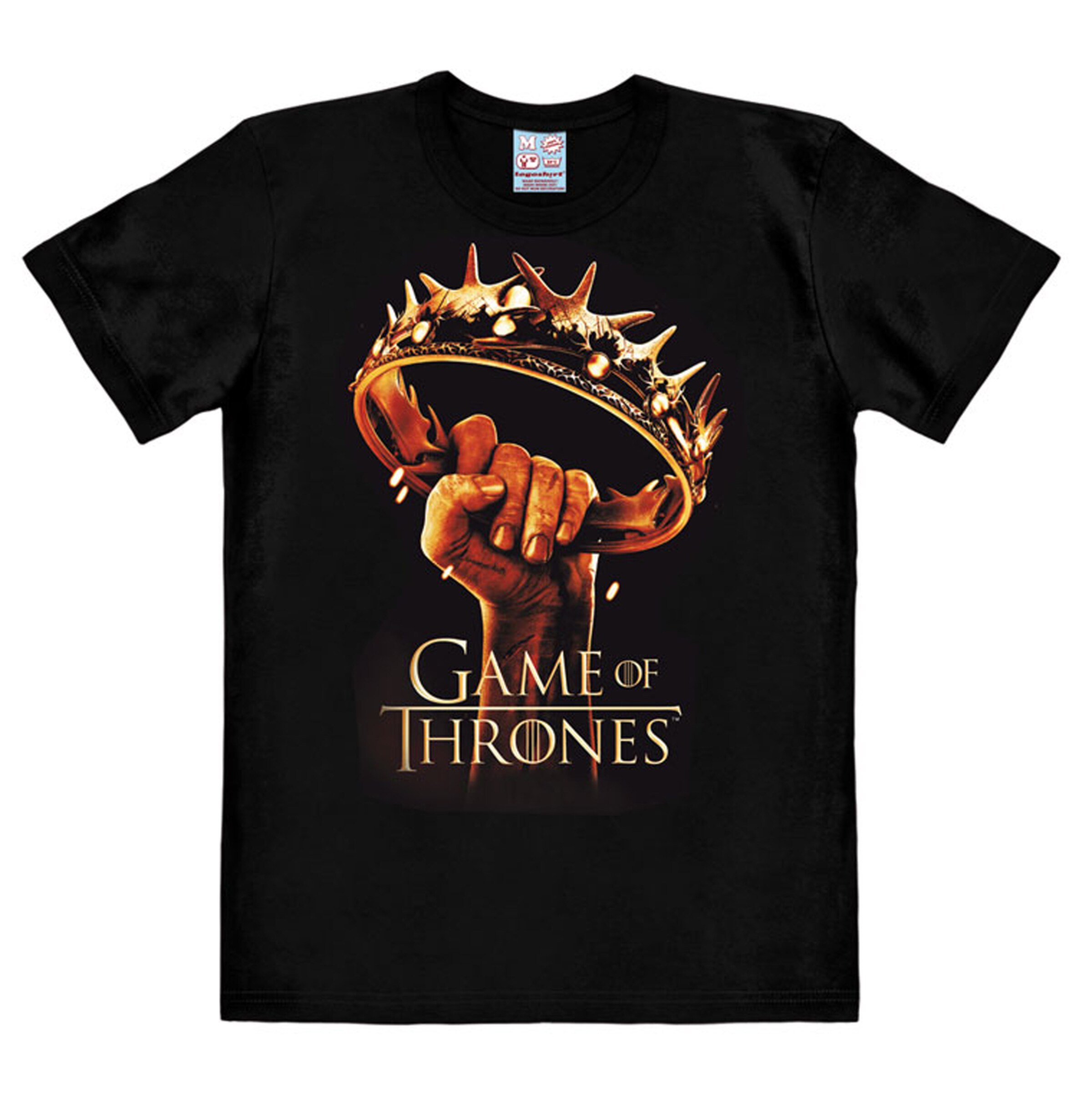 LOGOSHIRT T-Shirt 'Game Of Thrones - Krone' in Schwarz: Vorderseite
