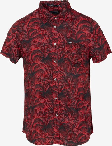 KOROSHI Regular fit Button Up Shirt in Red: front