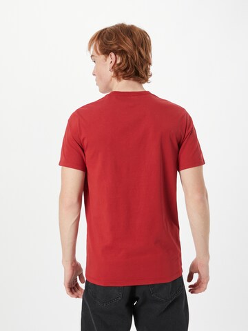 LEVI'S ® Μπλουζάκι 'Housemark V Neck Tee' σε κόκκινο