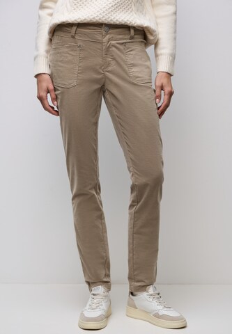 STREET ONE Slim fit Pants 'Yulius' in Beige: front