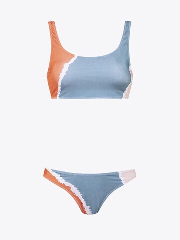 Rivus Bralette Bikini in Blue: front