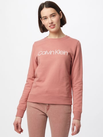 Calvin Klein regular Μπλούζα φούτερ σε ροζ: μπροστά