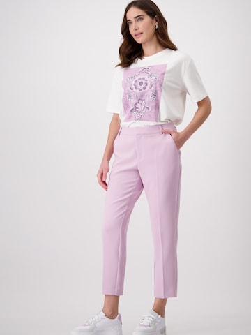Regular Pantalon à plis monari en violet