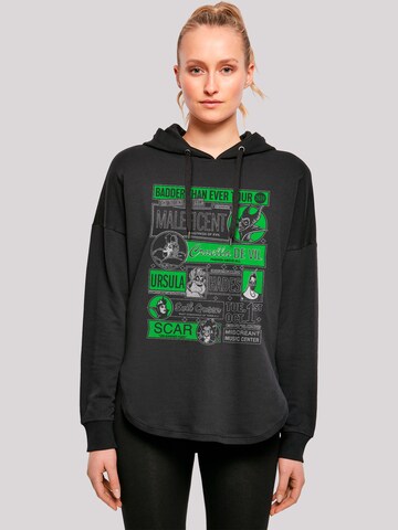 F4NT4STIC Sweatshirt 'Villians Are Back' in Zwart: voorkant