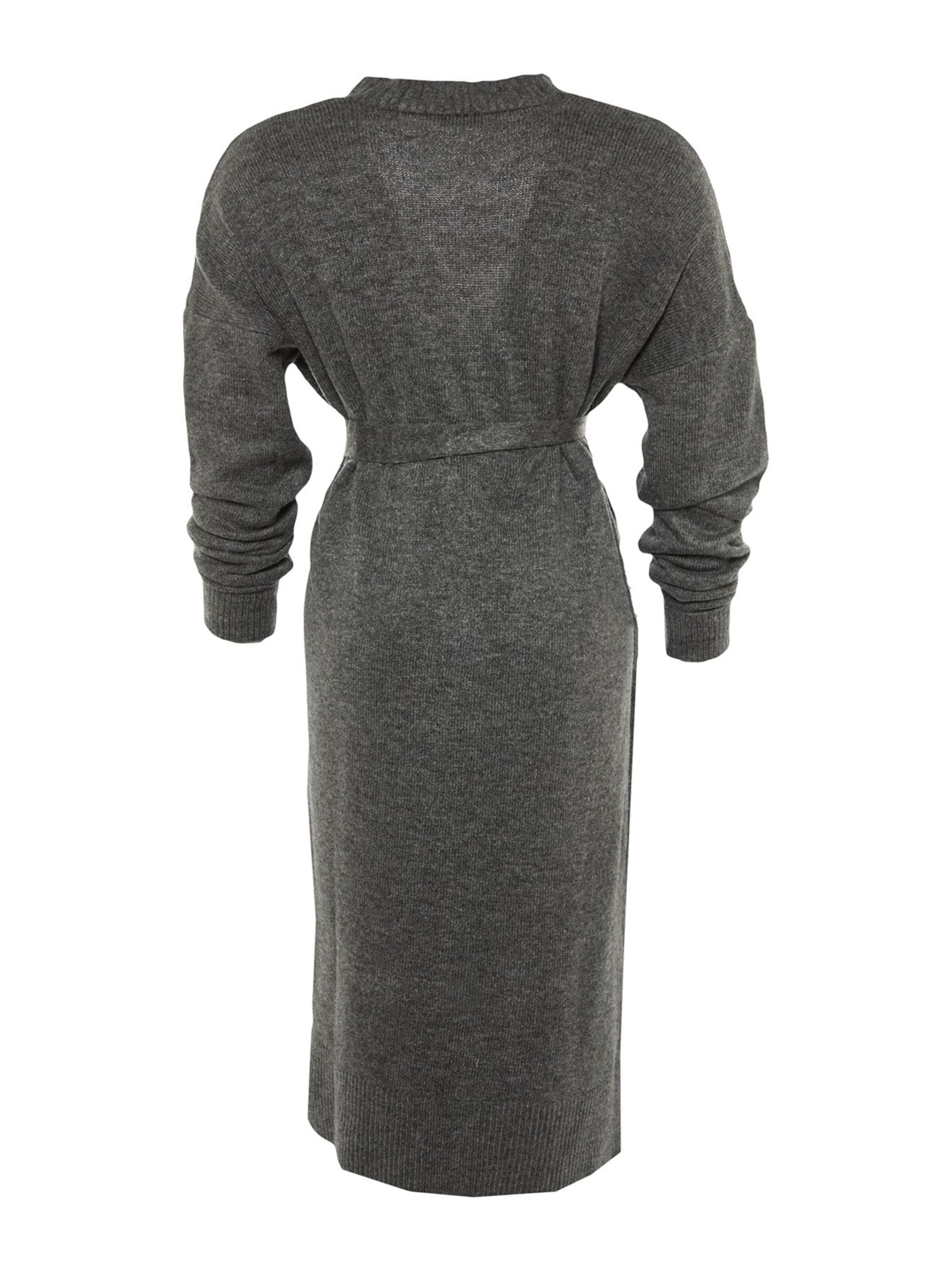 Trendyol Curve Kardigán - Sivá