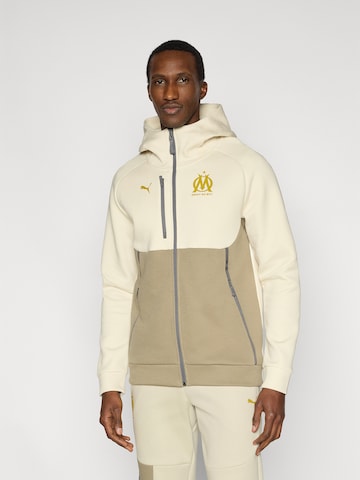 PUMA Sportovní mikina 'OM PUMATECH' – béžová: přední strana