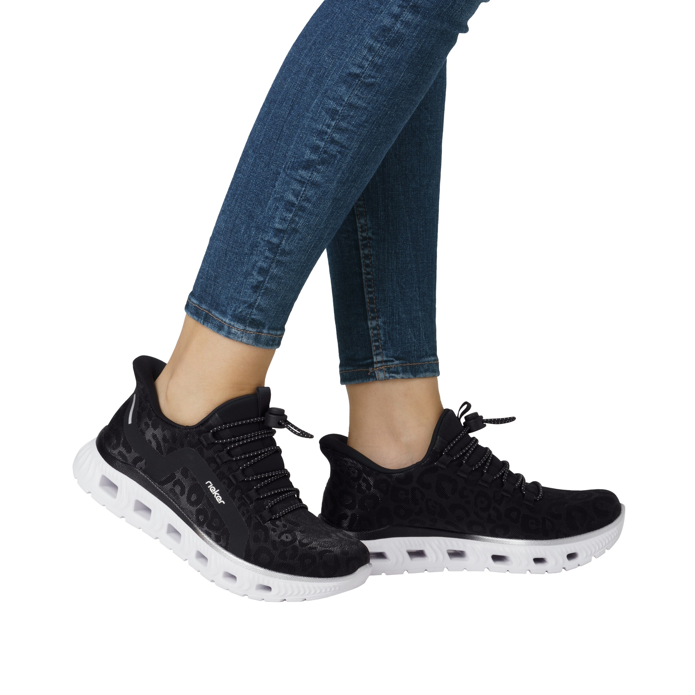 Rieker Sport Platform trainers in Black